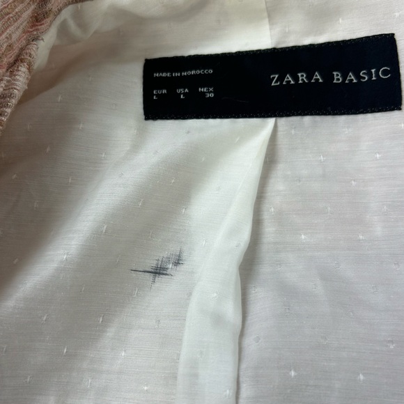 ZARA Fancy Button Down Textured Shoulder Pads Blazer R - Picture 5 of 10